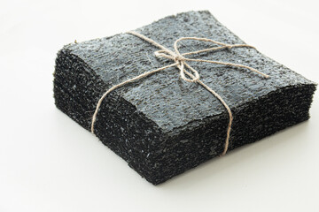 Sheets of dried seaweed. dried laver