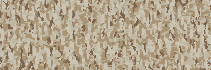 Desert War Digital Camouflage (Marine Corps), Highly sophisticated camouflage pattern to destroy visibility from digital devices, Strategy for hiding from detection and assault clearance. - obrazy, fototapety, plakaty