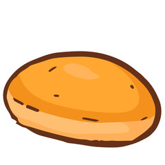 handdrawn doodle bread bun brioche bakery pastry delicious food