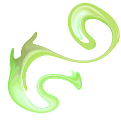 Obraz premium Green Abstract Watercolor Ornament