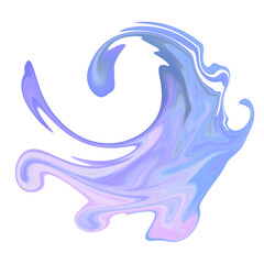 Obraz premium Blue Abstract Watercolor Ornament