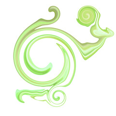 Fototapeta premium Green Abstract Watercolor Ornament