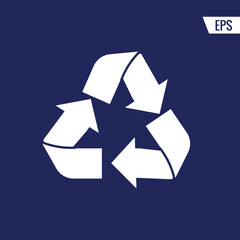 Recycle vector icon illustration sign