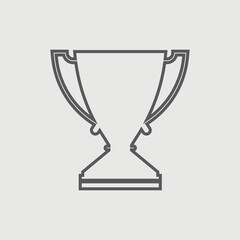 Trophy vector icon illustration sign