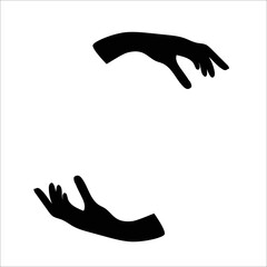 Obraz premium Magic passes with hands icon