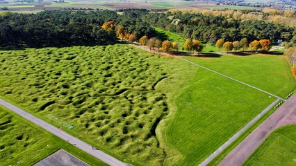 Drone photo champs de bataille Vimy Arras France europe