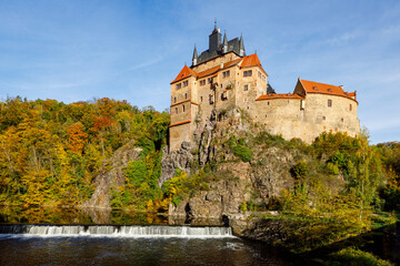 Obraz premium The medieval castle Kriebstein in Saxony