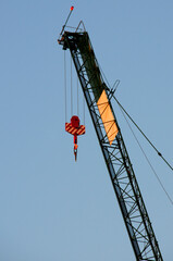 Construction cranes, London, England
