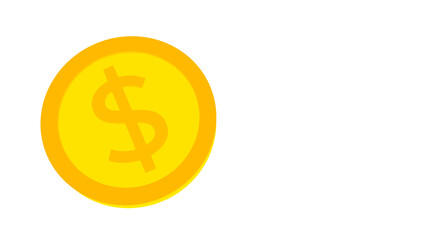 斜めに傾いたコインのイラスト