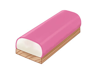 かまぼこと板 紅白の食品