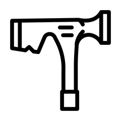 drywall hammer line icon vector. drywall hammer sign. isolated contour symbol black illustration