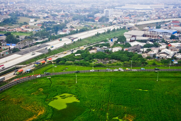aerial view of north jakarta city
