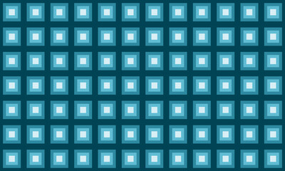 Illustration of square pattern background in beautiful blue tones.
