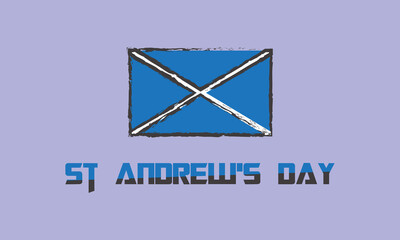 St. Andrew's day - National holiday in Scotland. Template for invitation, poster, flyer, banner,...