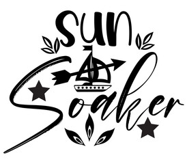 Sun Soaker #2, Beach SVG Bundle, Beach T-Shirt Bundle, Beach SVG, SVG