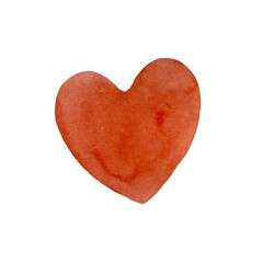 Obraz premium Heart light red watercolor illustration hand drawn