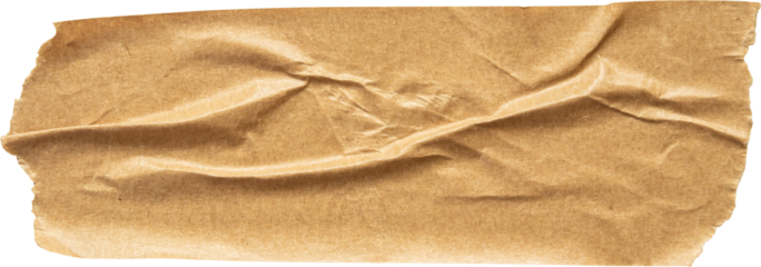 Brown adhesive paper tape isolated on white background