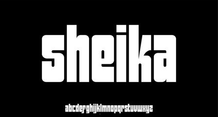 Sheika, Urban condensed font
