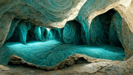 Abstract ice caves backgrounds, landscapes, ice