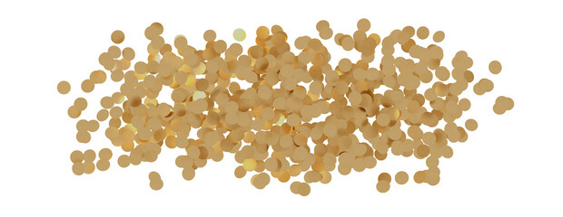 Glittering golden confetti png. Glittering golden confetti falls from above on transparent background. Celebrate festivals.
