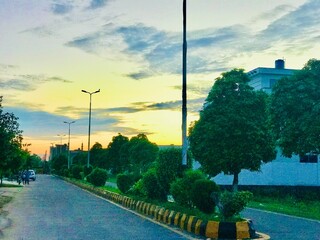 Obraz premium sunset in the city❤️