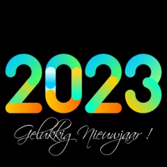 Fototapeten 2023 - gelukkig nieuwjaar 2023 © guillaume_photo