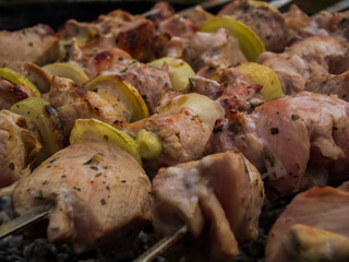 A close-up photo of a barbecue