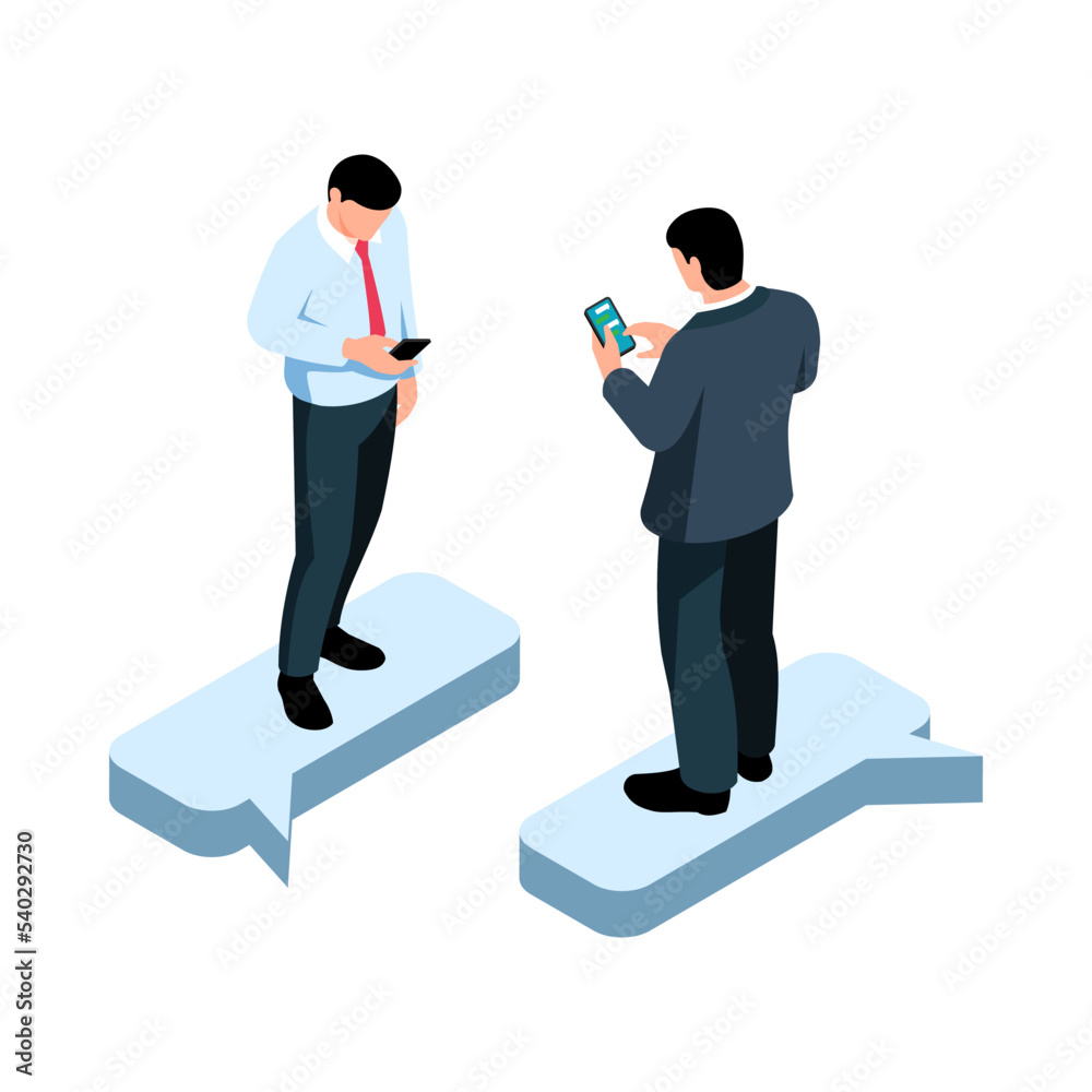 Wall mural Businesspeople Isometric Concept