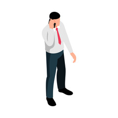 Isometric Businessman Pose