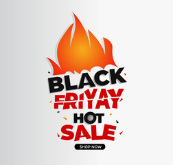 Black Friyay Hot Sale Banner Promotion Template Design