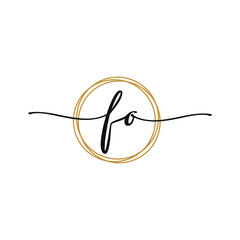 Letter F O Initial Beauty Logo