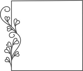 Floral Border Frame Botanical Corner