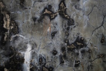 cracked and mossy wall background, polished gray concrete grunge textured wall, rough wall texture background, damaged dirty mossy wall surface