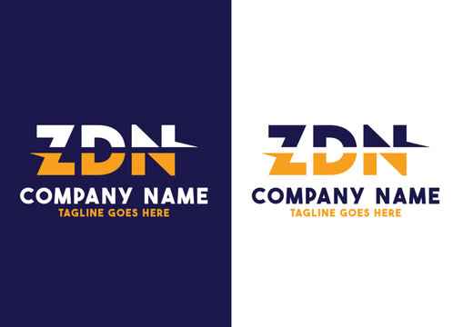 Letter ZDN logo design vector template, ZDN logo