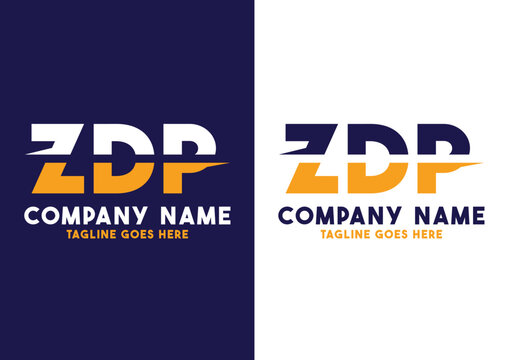 Letter ZDP logo design vector template, ZDP logo