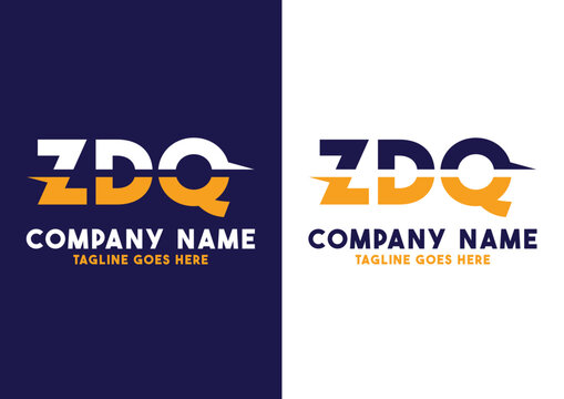 Letter ZDQ logo design vector template, ZDQ logo