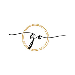 Letter G O Initial Beauty Logo