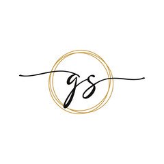 Letter G S Initial Beauty Logo