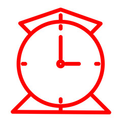 red alarm clock