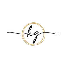 Letter H G Initial Beauty Logo Template