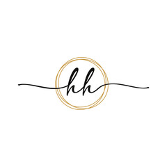 Letter H H Initial Beauty Logo Template