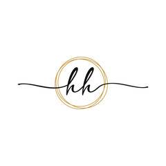 Obraz premium Letter H H Initial Beauty Logo Template