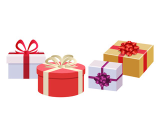 Obraz premium Gift boxes isolated on white.Christmas gift box.Gift box.