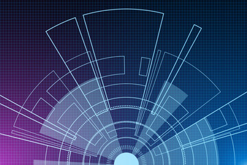 Sci fi futuristic user interface, HUD, Technology abstract background , Vector illustration.	
