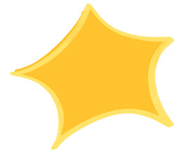 Yellow bright star doodle freehand sketch drawing shape form abstrct element of night sky shining art