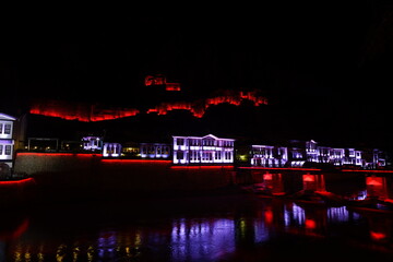 Amasya, a very old city built by the water, night photos of Amasya
