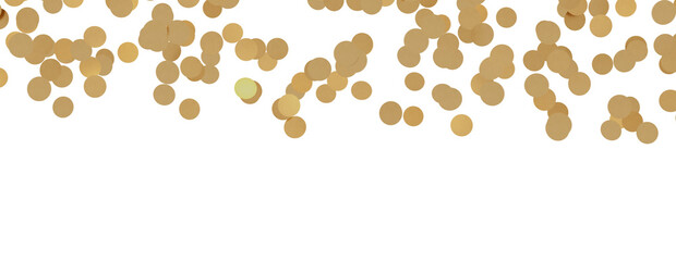 Glittering confetti on a transparent background. Holiday, birthday and Christmas decoration