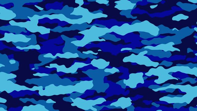 Animated Camouflage Texture - Blue Version 
4K, 60FPS, 30 sec