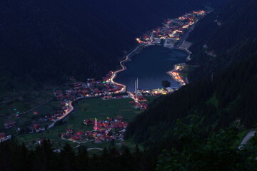 Fototapeta premium long lake at night