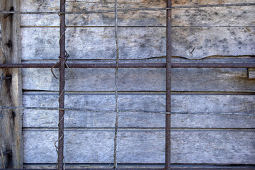 Old grunge dark textured wooden background, surface of grey wood